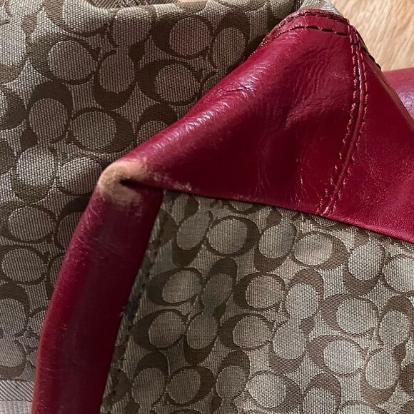 Coach Tan And Red Legacy Shoulder Bag - Picture 13 of 16